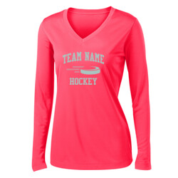   - Ladies Long Sleeve PosiCharge ® Competitor™ V Neck Tee