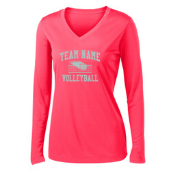   - Ladies Long Sleeve PosiCharge ® Competitor™ V Neck Tee